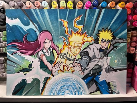 火影忍者螺旋丸怎么画